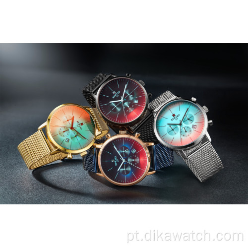 REWARD 82004M novo relógio masculino de cor de vidro brilhante da moda, relógio empresarial de aço inoxidável de marca de luxo
